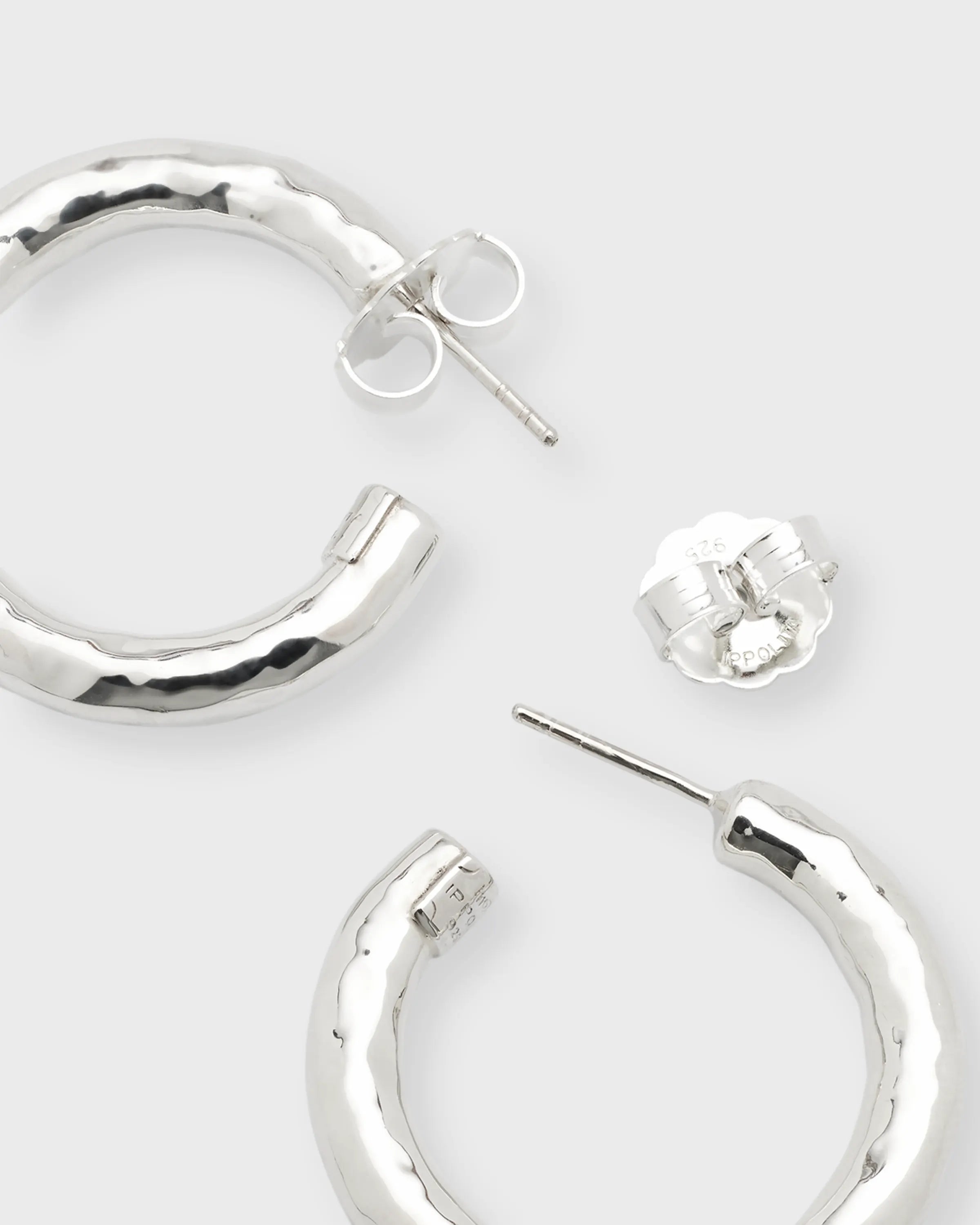 Small Hoop Earrings in Sterling Silver