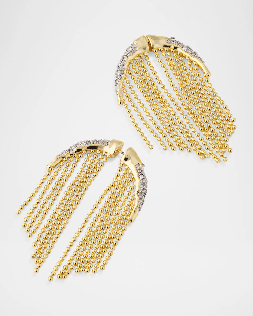Solanales Crystal Fringe Front Back Earrings