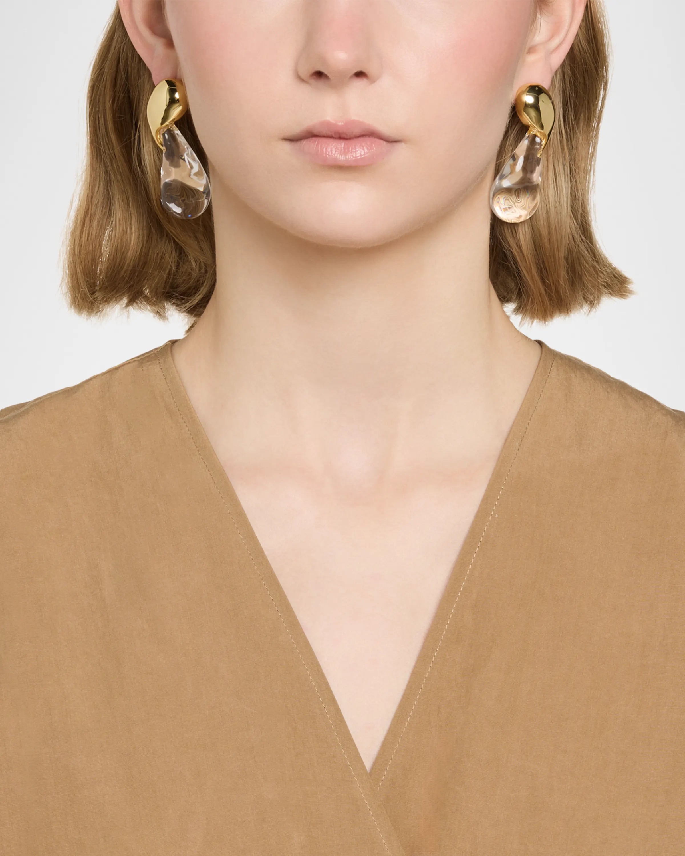 Liquid Lucite Modernist Earrings